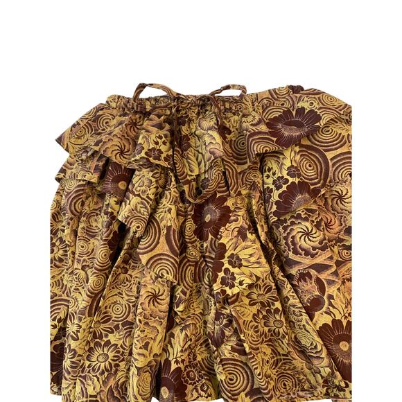 Ulla Johnson Sigrid Mini Skirt Gold Brown Size 2 - Picture 4 of 9